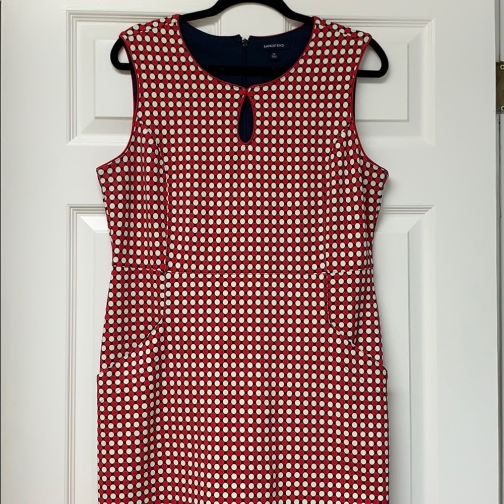 Lands’ End classic rayon, nylon and spandex dress